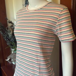 NWT northern reflections size small Striped Multicolor Women's Top cotton